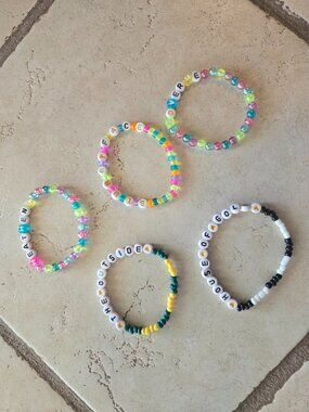 Set of 5 Twenty One Pilots Concert Bracelets - Handmade